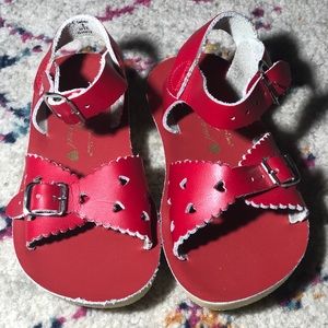Salt Water Sweetheart Red Sandals Size 8